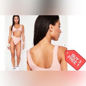 Gianni Bini Pink Eyelet Bikini Set